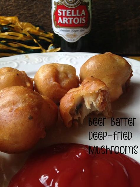 Battered Mushrooms, Deep Fried Mushrooms, Foie Gras Recipe, Fried Mushroom Recipes, Football Friday, Recipe Appetizers, Deep Fried Appetizers, Beer Battered, Deep Fried Food