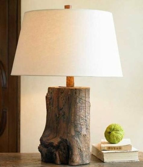 Imagen 0 Recycled Christmas Tree, Driftwood Lamp, Diy Lampe, Reclaimed Wood Projects, Rustic Lamps, Industrial Lamp, Wooden Lamp, Wood Lamps, Diy Lamp