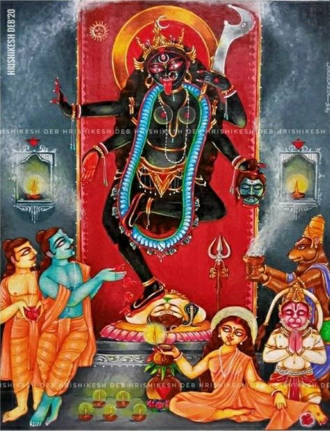 Ma Kali Drawing, Dakshina Kali, Om Symbol Art, Kali Images, Maa Kali Images, Goddess Kali Images, God Hindu, Kali Puja, Kali Hindu