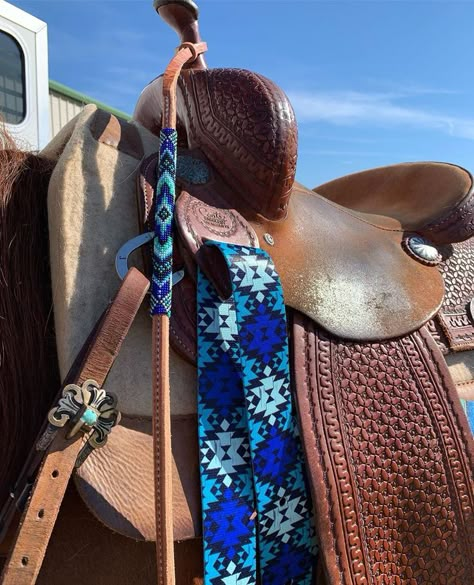 Beautiful Beaded Tack For Horse & Rider - COWGIRL Magazine Horse Tack Western, Barrel Racing Tack Sets, Western Horses, Barrel Racing Tack, Cowgirl Magazine, Equestrian Helmet, Rodeo Horses, Western Tack, Western Horse Tack