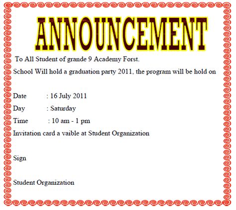 Announcements – englishdorminatory Announcement Text School, Announcement Text, Student Worksheet, English Worksheets For Kindergarten, Al Azhar, Worksheets For Kindergarten, Student Organization, English Worksheets, Junior High School