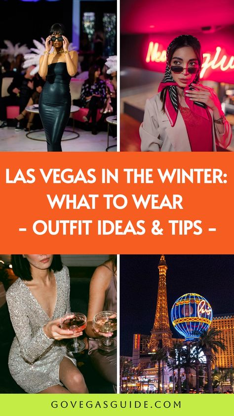 This guide will help you figure out what to wear in Las Vegas for your winter trip, including inspiration for outerwear and outfits for dinners, shows, and nightlife. Vegas Outfits 40 Year Old, Vegas Fashion Winter, Outfit Ideas For Las Vegas, Vegas Night Outfit, Las Vegas Outfits Winter, Vegas Outfits Nightlife, What To Wear In La, Vegas Outfits, Vegas Lights