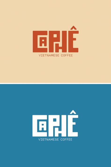 Vietnamese Logo Design, Coffee Brand Logo, Korea Logo, Coffee Logo Design, Logo Typeface, Traditional Logo, Logo Cafe, American Advertising, Coffee Typography