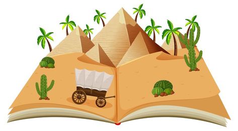 Desert Scene, Pop Up Art, Room Deco, Up Book, Pop Up Book, Aesthetic Stickers, Digital Illustration, Vector Art, Art Images