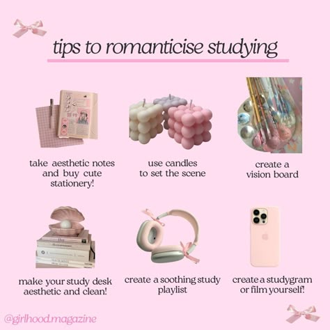 Romanticize University, Study Plan Aesthetic, How To Study Effectively, Romanticize Work, Romanticise Studying, Motivation Education, Life Style Tips, Pink Template, Romanticize Studying