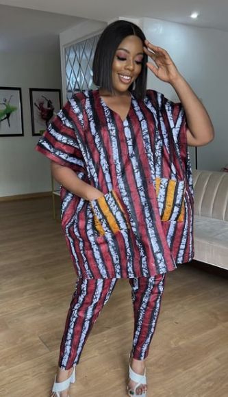 Trouser And Top For Ladies, Two Piece Outfits Pants, Ankara Trousers, 2piece Outfits, African Print Dress Ankara, African Inspired Clothing, Female Dress, African Fashion Traditional, African Fashion Ankara