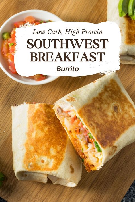 Southwest Breakfast Burrito - Low Carb, High Protein - Fit Mom Journey 21 Day Fix Breakfast Burrito, Protein Packed Breakfast Burritos, Low Calorie Breakfast Quesadilla, High Protein Camping Breakfast, Make Ahead Breakfast Low Carb, Breakfast Burrito Recipe Healthy, Breakfast Ideas High Protein Low Carb, Macro Friendly Breakfast Burritos, Super High Protein Breakfast