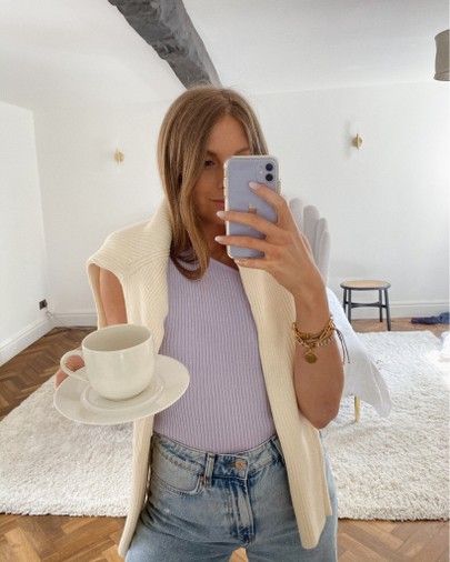 Lilac Top / Spring Outfit / Pastel outfit #Pastel #spring #Lilac Lilac Tshirt Outfits, Petite Pajamas, Top Spring Outfits, Winter Fashion Looks, Outfits Pastel, Lilac Top, Fashion Tips For Men, Fashion Tips For Girls, Fashion Design Patterns