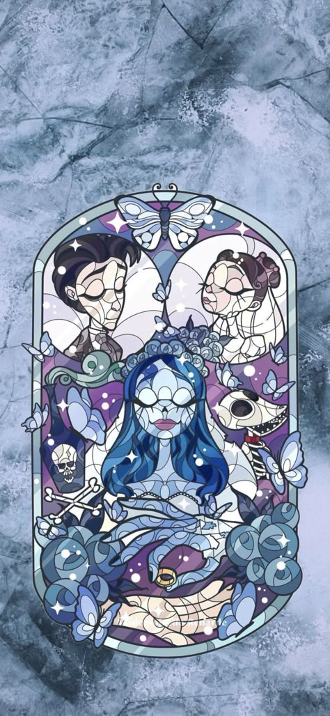 Corpse Bride Stained Glass Art, Good Vs Evil Characters, Corpse Bride Illustration, The Corpse Bride Art, Corpse Bride Coloring Pages, Tim Burton Dibujos, Corpse Bride Drawing, Corpse Bride Wallpaper, Corpse Bride Tattoo