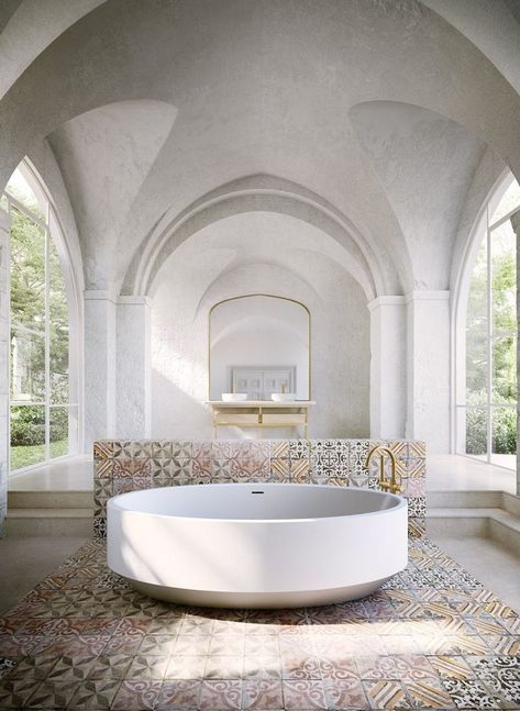 Beautiful Bathtubs, Round Bath, Stone Bathtub, Bathroom Showrooms, Bathroom Goals, Free Standing Bath, Bath Tub, Free Standing Bath Tub, Dream Home Design