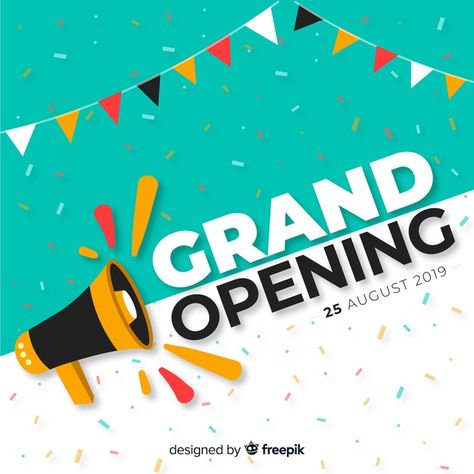 Grand opening background in flat style F... | Premium Vector #Freepik #vector #background #ribbon #celebration #presentation Grand Opening Background, Opening Background, Art Deco Design Graphics, Big Sales Banner, Car Advertising Design, Airplane Crafts, Graphic Design School, Energy Logo, Timeline Design