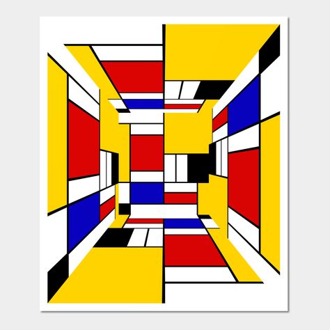 Mondrian Art Paintings, Abstract Art Geometric Design, Neoplasticism Art, Piet Mondrian Art, Mondrian Painting, Mondrian Design, Piet Mondrian Painting, Wall Art Paint, Color Theory Art