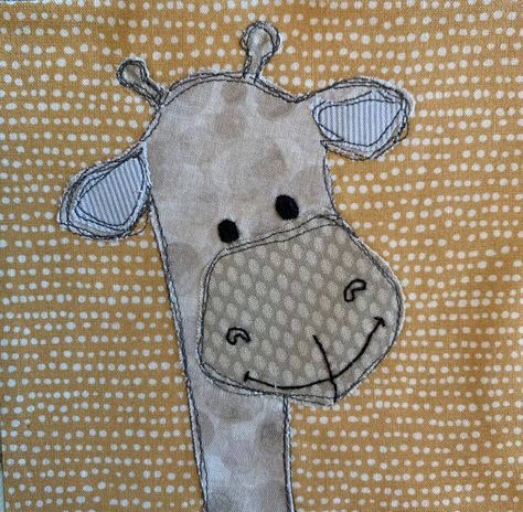 Applique Giraffe, Giraffe Applique Pattern Free, Tea Towels Embroidery, Hawaii Gift, Freehand Machine Embroidery, Stitching Cards, Stitch Pictures, Toy Bags, Applique Pattern