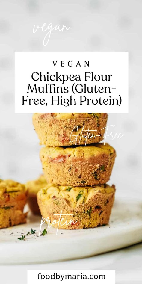 Chickpea Flour Muffins, Vegan Savoury Muffins, Muffins Chocolate Chip, Gluten Free High Protein, Chickpea Flour Recipes, Vegan Chickpea, Vegan Muffins, Savory Muffins, High Protein Vegan