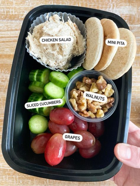 Quick Easy Lunch Meal Prep, Healthy Snack Foods On The Go, Work Lunch And Snack Ideas, Health Snacks On The Go, Easy Lunch For College Students, Packed Lunch Snacks, Easy Teacher Lunches Healthy Meals, Healthy Sack Lunch Ideas, 4 Compartment Snack Ideas