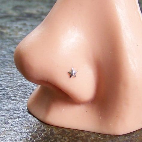 Vertical Hood Piercing, L Shaped Nose Ring, Nose Bone, Nose Piercing Stud, Nose Bones, Nose Piercing Jewelry, Silver Nose Ring, Starburst Earrings, Cute Piercings