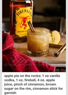 Sangria Margarita Recipe, Apple Pie Drink, Fireball Bottle, Fireball Drinks, Margarita Sangria, Apple Pie Moonshine, Cinnamon Apple Pie, Pumpkin Coffee Cakes, Orange Syrup