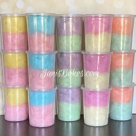 Cotton Candy Vendor Booth, Cotton Candy Packaging, Cotton Candy Ideas, Cotton Candy Cocktail, Candy Business, Colour Christmas, Apple Birthday, Slime Containers, Candy Cotton