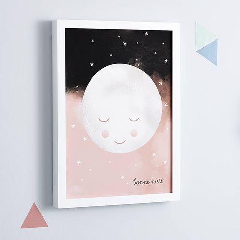 Scandinavian Poster, Goodnight Moon, Cricut Supplies, Nursery Pictures, Moon Nursery, Scandinavian Bedroom, Moon Moon, Good Night Moon, Baby Diy