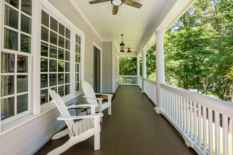 Porch Flooring Ideas | The Best Flooring For A Porch Brown Painted Porch Floor, Covered Porch Flooring Ideas, Front Porch Floor Colors, Porch Floor Paint Colors, Front Porch Flooring Ideas, Porch Flooring Ideas, Porch Floor Ideas, Painted Porch Floors, Concrete Front Porch