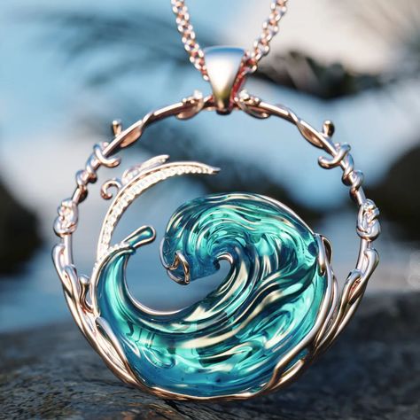 Showcasing The Tide from Aetheria. The best necklace design of 2024? 💎 #necklace Best Necklace, Ocean Cleanup, Sea Jewelry, Wave Necklace, Ocean Jewelry, Oceans Of The World, Jewelry Accessories Ideas, Royal Jewels, Themed Jewelry