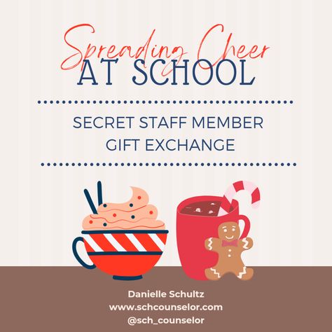 Spreading Holiday Cheer at School: Staff Morale Booster Winter Staff Morale Booster, December Staff Morale Booster, School Counselor Organization, Staff Morale Booster, Activities Director, Teacher Morale, Morale Boosters, Staff Morale, Activity Director