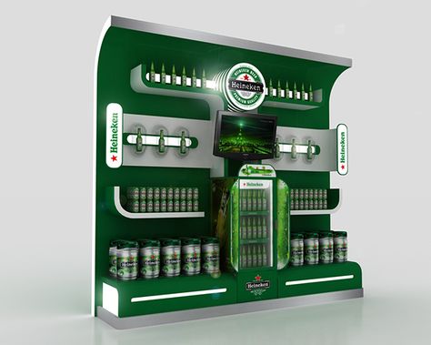 HEINEKEN on Behance Display Shelf Design, Beer Display, Beer Promotion, Pop Drink, Heineken Experience, Bar Counter Design, Pos Design, Heineken Beer, Shopper Marketing