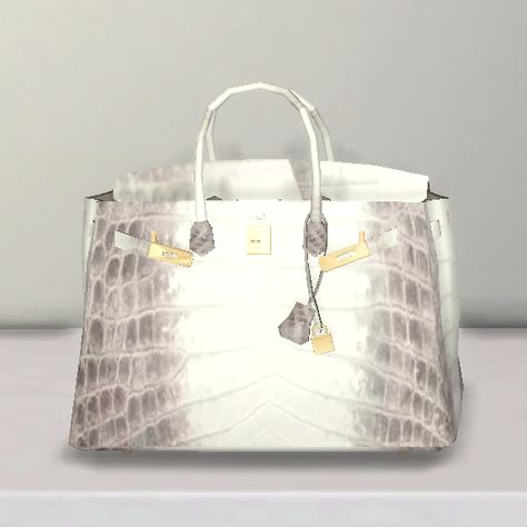 Sims 4 Hermes Birkin Bag - Himalaya recolours Original mesh from SLYD : https://theslyd.tumblr.com/post/137803528021/herm%C3%A8s-kelly-bag-9-colors-3-positions Sims 4 Hermes, Birken Bag, Hermes Birkin Bag, Sims 4 Cc Furniture, Kelly Bag, Sims 4 Houses, The Sims4, Sims Mods, Sims 4 Cc