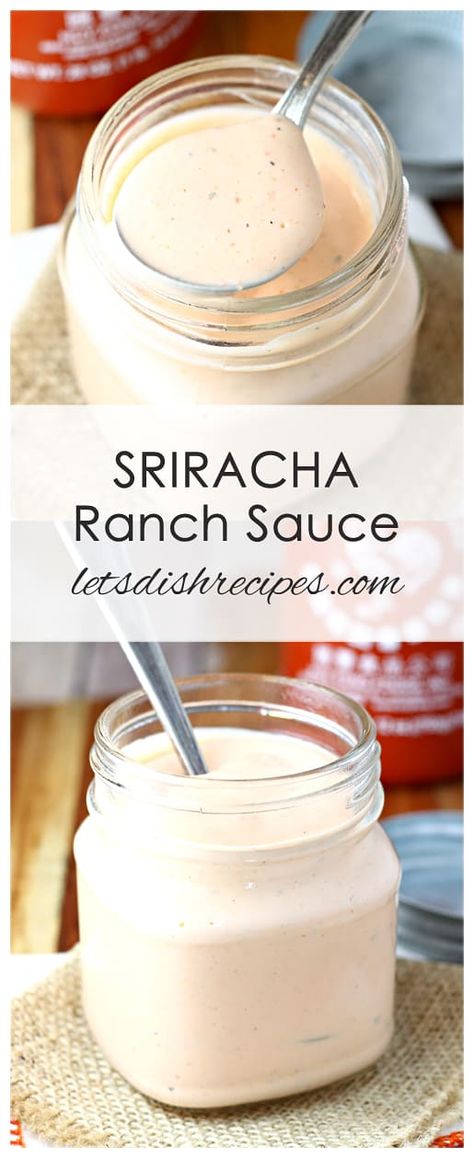 Ranch Sauce Recipe, Sriracha Ranch, Recipe Sandwich, Condiments Recipes, Ranch Sauce, Sandwich Sauces, Sauce Spaghetti, Homemade Sauce Recipes, Ranch Recipe