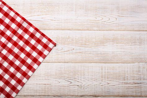 Top view of checkered tablecloth on white wooden table. Unique perspectives , #ad, #checkered, #tablecloth, #Top, #view, #white #ad Tablecloth Top, Wood Table Background, Food Background Wallpapers, White Wood Table, Table Top View, Red Tablecloth, Checkered Tablecloth, White Tablecloth, Ceramic Floor Tile