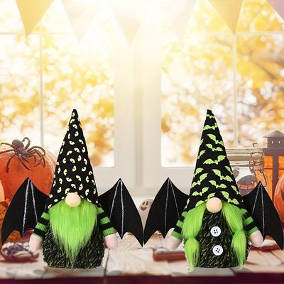 Halloween Gnome, Adornos Halloween, Gnome Ornaments, Halloween Home Decor, Halloween Bats, Halloween House, Christmas Gnome, Bat Wings, Easter Decorations