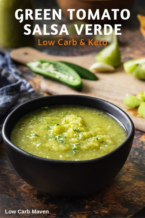 Green Salsa Verde Recipes, What Can You Make With Green Tomatoes, Freezer Salsa Verde, Green Tomato Verde Sauce, Salsa Verde Recipe With Green Tomatoes, Fresh Green Tomato Salsa, Salsa Verde With Green Tomatoes, Green Tomatoes Salsa, Recipes With Green Tomatoes