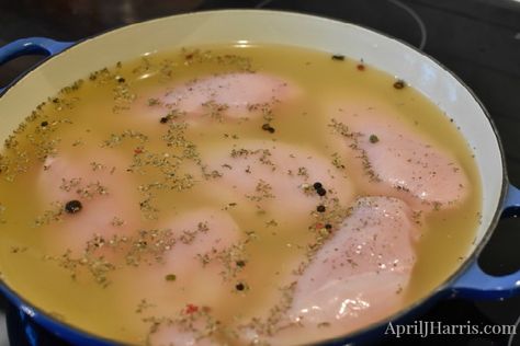 How To Boil Chicken Breast, Butter Poached Chicken, Easiest Way To Cook Chicken, Boiled Chicken For Shredding, Boil Chicken Breast, How To Poach Chicken Breast, Poached Chicken Breast Recipes, Poaching Chicken, Lady Shake