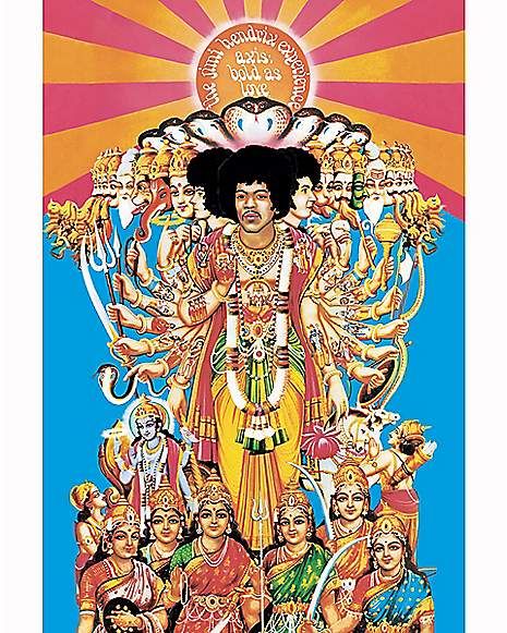 Jimi Hendrix Poster - Spencer's Axis Bold As Love, Jimi Hendrix Art, Jimi Hendrix Poster, God Sticker, Jimi Hendrix Experience, Band Poster, Cool Wall Decor, Love Posters, Rock Posters