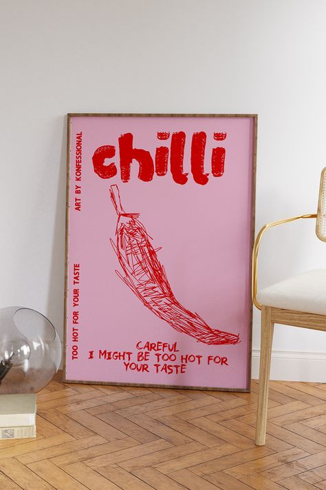 PRINTABLE ART | ❤️‍🔥❤️‍🔥❤️‍🔥CHILLI - I MIGHT BE TOO HOT FOR YOUR TASTE PRINT❤️‍🔥❤️‍🔥❤️‍🔥

#homedecor #wallartideas #wallartdecor #wallartprints #printablewallart #printable #coolwallart #trendywallart #posterart #posterprint
#barcartart  #kitchendecor #walldecor #chilliprint  #chilliposter #foodaesthetic #retrofoodart #foodillustration #sketchprint #sassyart #diva #pinkredart #hot #spicy #slay #poster #70s #midcenturymodern #aestheticart #modernwallart #bedroomdecor #sassy #dormroom Slay Poster, Modern Kitchen Wall Art, Sketch Poster, Modern Kitchen Art, Art Deco Ideas, Retro Food, Bar Cart Art, Food Sketch, Different Kinds Of Art