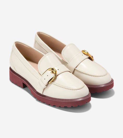 Buckle Loafers, Light Beige, Cole Haan, Loafers, Buckle, Free Shipping, Women Shopping