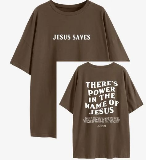 Introducing our "There's Power in the Name of Jesus" Oversized T-Shirt, a faith-filled fashion statement with the bold message "Jesus Saves." As Acts 4:12 reminds us, salvation is exclusive to His name. This shirt embodies that truth, combining comfort and style for your wardrobe. Embrace this powerful message wherever you go. 🙏👕🌟 Shop Now: https://galilee-life.com/product/theres-power-in-the-name-of-jesus-oversized-t-shirt/ Cotton Aesthetic, Acts 4 12, Bold Faith, In The Name Of Jesus, Jesus Tees, Message Of Hope, Loose Tees, Mesh Skirt, Jesus Saves