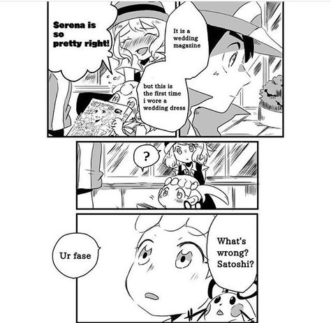 Amourshipping / SatoSere Satosere Comic, Amourshipping Comic, Anime Characters Birthdays, Pokémon Xyz, Pokemon Series, Pokemon Ash And Serena, Pokemon Sketch, Pokemon Ash, Micro Lego