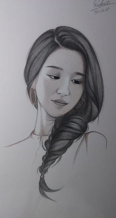 Learn portrait pencil drawing techniques Iu Drawing Pencil Easy, Seo Ye Ji Drawing, Kdrama Sketch Drawing, Iu Sketch Pencil, Kdrama Sketch Pencil, Kpop Sketch Pencil Easy, Kdrama Drawing Pencil, Drawing Kdrama, Kdrama Sketches