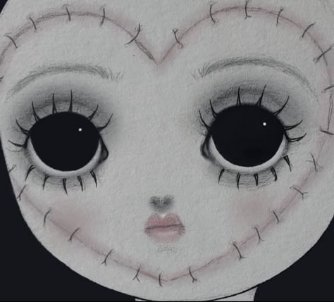 Creepy Cute Aesthetic, Gothic Drawings, Artist Prints, Doll Drawing, Amazing Artwork, Arte Inspo, Creepy Art, Art Collage Wall, Ethereal Art