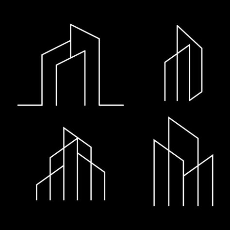 Logo Building Company, Architect Symbol, Luxury Identity, Building Company Logo, Building Line Art, Building Outline, Icon Architecture, Apartment Logo, Committee Logo