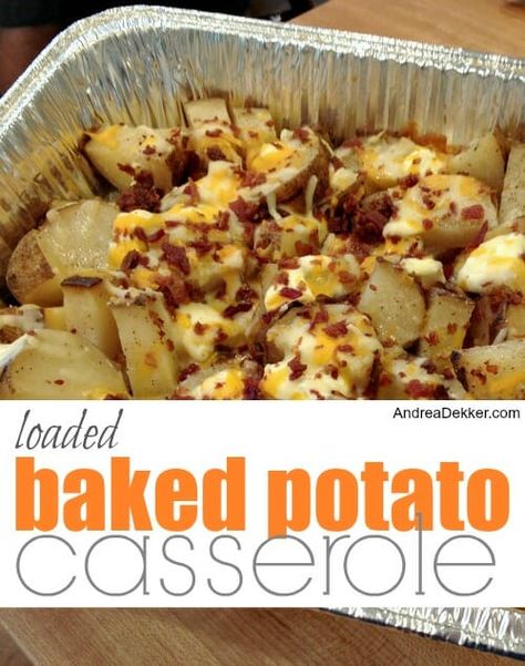 Leftover Potatoes Recipes, Loaded Potato Casserole, Leftover Baked Potatoes, Loaded Baked Potato Casserole, Leftover Casserole, Canned Potatoes, Twice Baked Potatoes Casserole, Baked Potato Casserole, Loaded Baked Potato