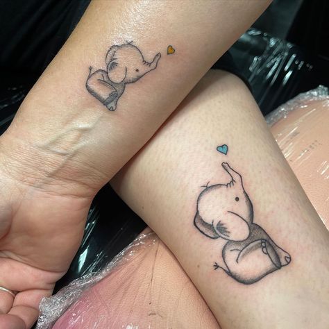 awesome 24 Small Matching Tattoos for Best Friends Small Matching Elephant Tattoos, Elephant Best Friend Tattoo, Matching Tattoos Elephant, Elephant Matching Tattoos, Small Matching Tattoos Sisters, Small Friendship Tattoos Matching, Matching Elephant Tattoos, Matching Tattoos Besties, Matching Tattoos Mom And Daughter