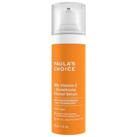 25% Vitamin C + Glutathione Clinical Serum - Paula's Choice | Sephora Natural Antioxidants, Oily Skincare, Paula's Choice, Beauty Treats, Best Serum, Paulas Choice, Oily Skin Care, Vitamin C Serum, Beauty Supply