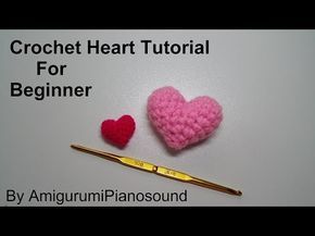 Crochet Heart Tutorial, Beginner Youtube, Heart Tutorial, Asmr Youtube, Crochet Heart Pattern, Crochet Keychain Pattern, Pola Amigurumi, Crochet Baby Boy, Trendy Crochet