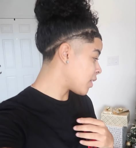 Stud Undercut Long Hair, Stud Haircut, Stud Haircuts, Tapered Hairline, Stud Hairstyles, Fierce Hairstyles, Taper Fade Long Hair, Curly Hair Taper, Taper Fade Curly Hair