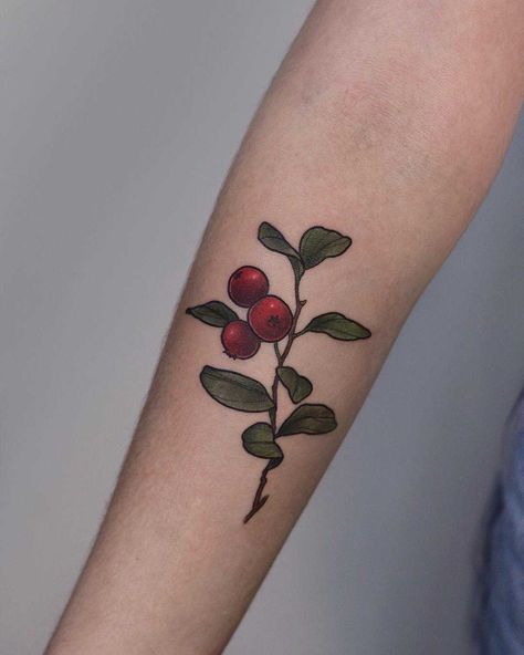 Cranberry Tattoo, Tattoo Design Meaning, Blossoms Tattoo, Lillies Tattoo, Forearm Flower Tattoo, Mother Nature Tattoos, Minimal Tattoo Design, Elements Tattoo, Foot Tattoos For Women