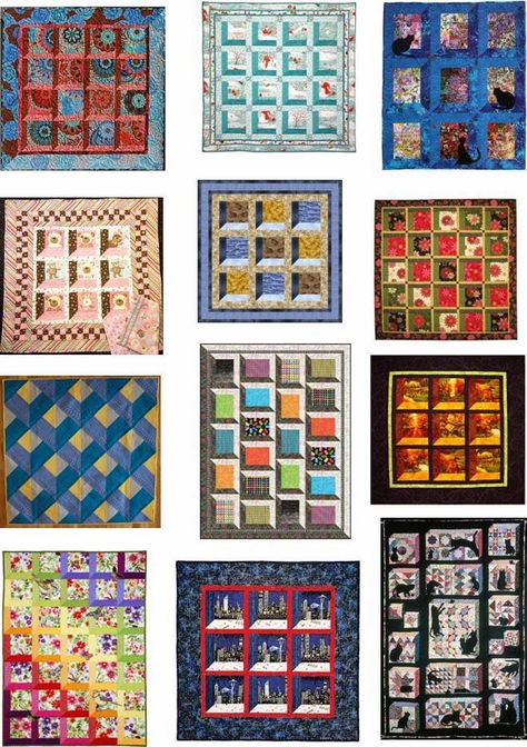 Quilt Inspiration: Free Pattern Day: Attic Windows Quilts Shadow Box Quilts, Attic Window Quilts, Attic Windows, Window Quilts, Illusion Quilts, Window Quilt, Panel Quilt Patterns, Attic Window, Block Quilts