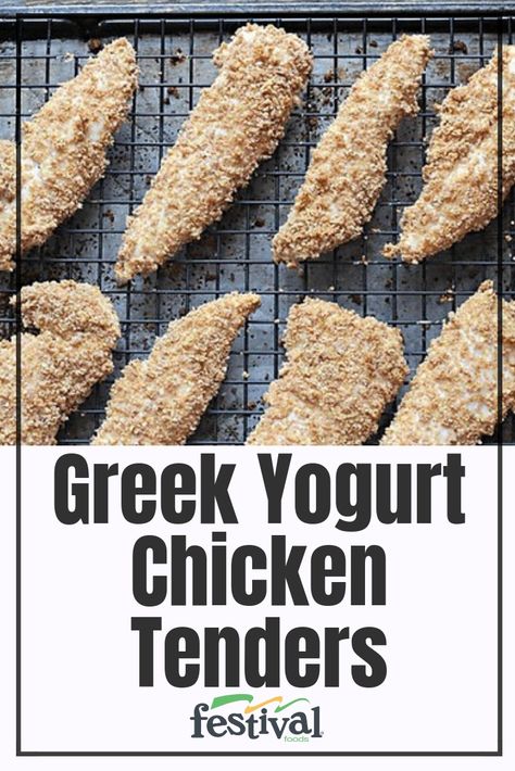 These baked Greek Yogurt Chicken Tenders are flavorful, simple and pair perfectly with a homemade ranch dipping sauce. #greekyogurt #chicken #chickentenders #ranch Greek Yogurt Chicken Tenders, Dipping Sauce For Chicken Tenders, Baked Greek Yogurt, Sauce For Chicken Tenders, Utah Scones, Greek Yogurt Dipping Sauce, Greek Yogurt Bread, Healthy Chicken Strips, Dipping Sauce For Chicken