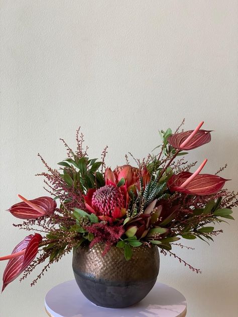 Abstract Flower Arrangements, Anthurium Arrangement, Red Flower Arrangements, Floral Designs Arrangements, Modern Floral Arrangements, Tropical Flower Arrangements, Anthurium Flower, Corporate Flowers, Red Wedding Flowers